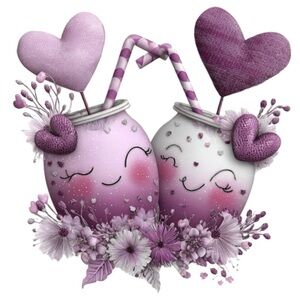 Cute Pink and Purple Heart towel 16”x26”